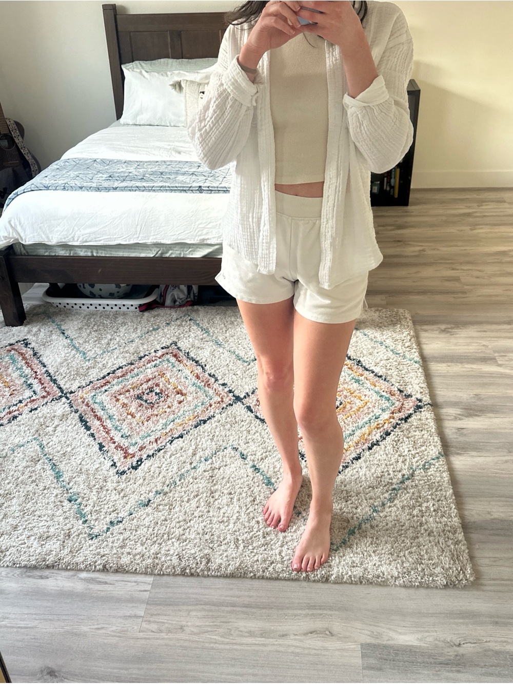 Alo Yoga Ivory Lowkey Shorts